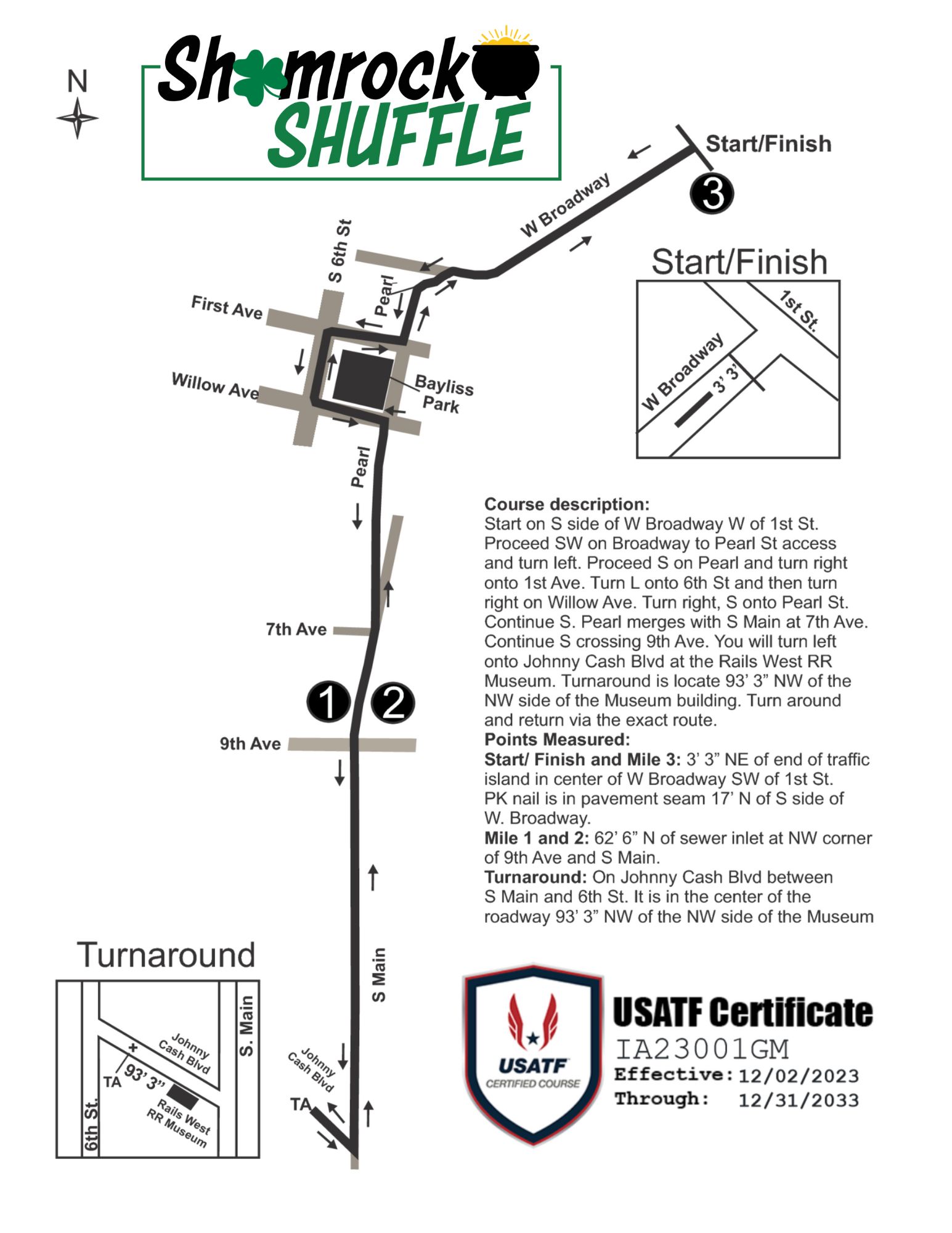 Shamrock Shuffle 2024 3 Mile Route